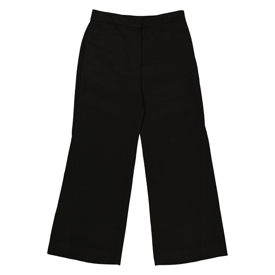 Jil Sander Ladies Black Cropped Wide-Leg Trousers, Brand Size 34 (US Size 2) - 5