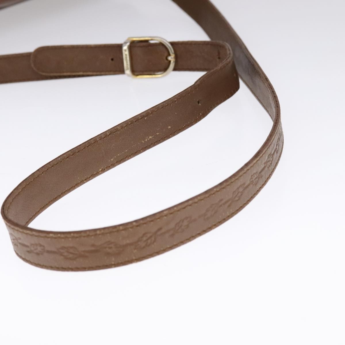 Burberry Shoulder Bag Leather Brown Silver - 7