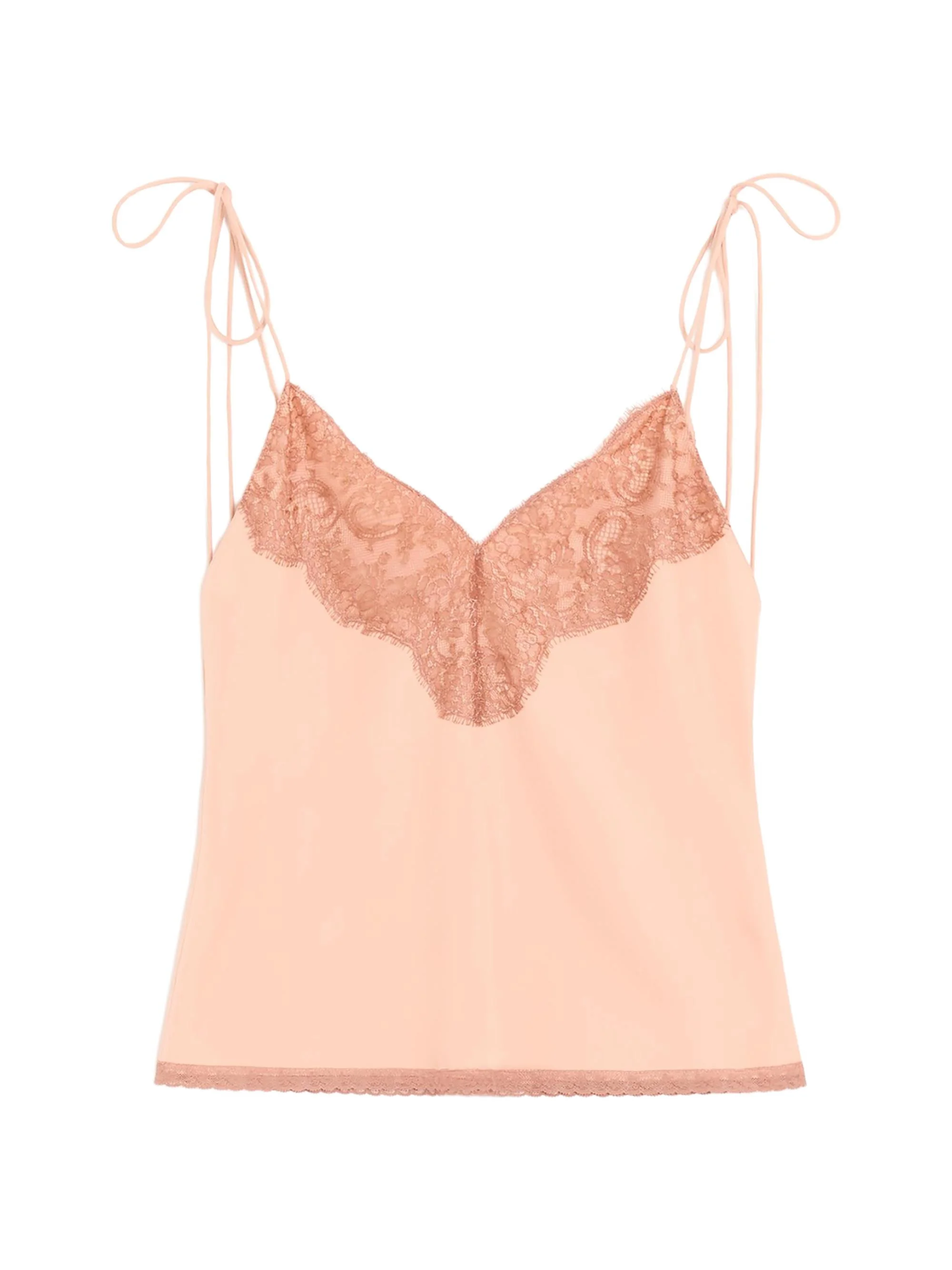 Women's Crepe De Chine Top - Salmon - 1