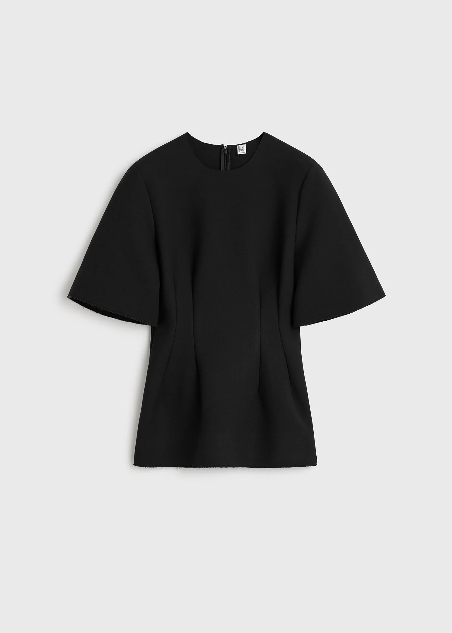Sculptural scuba top black - 1