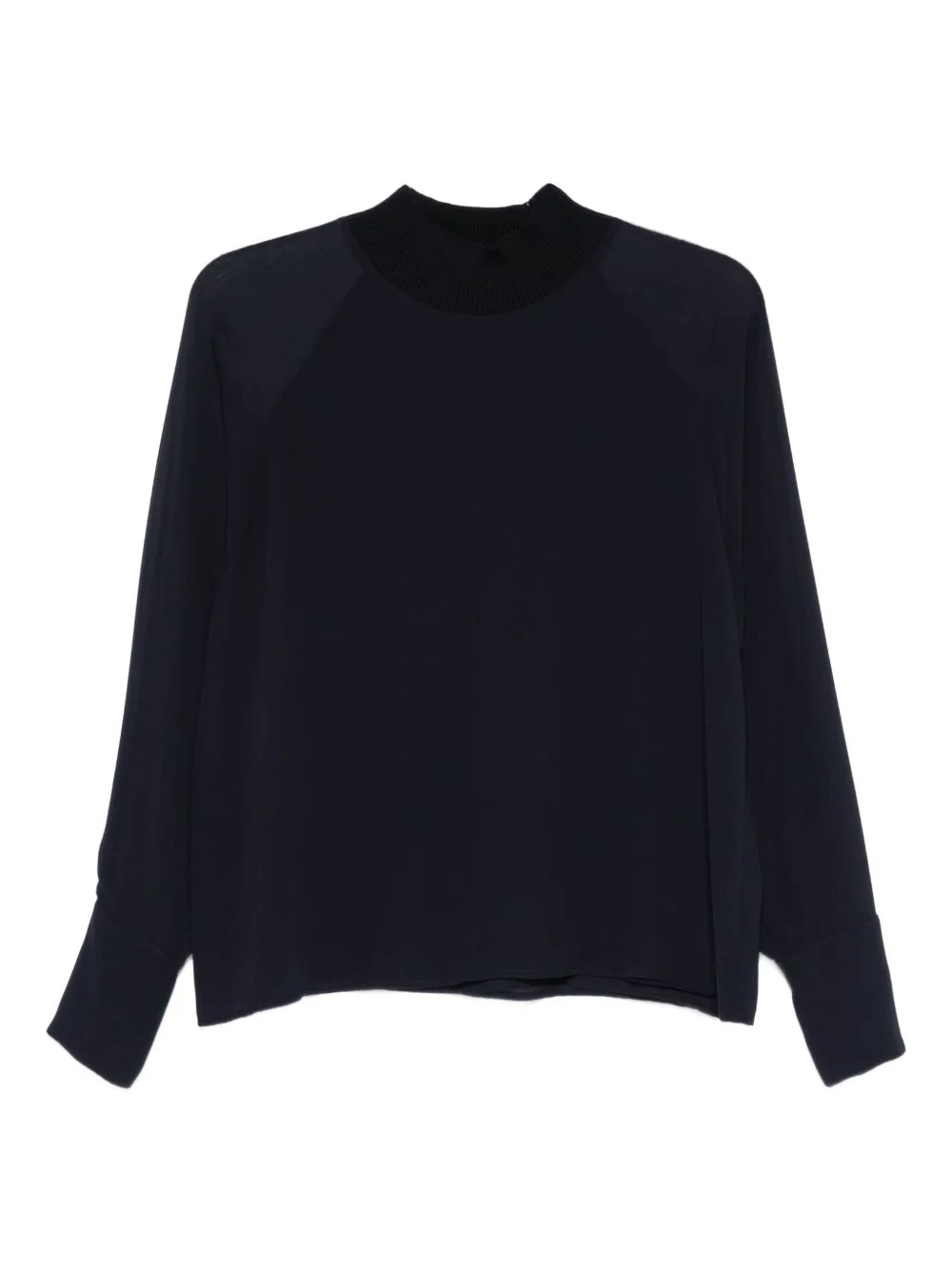 ribbed high-neck top - 1