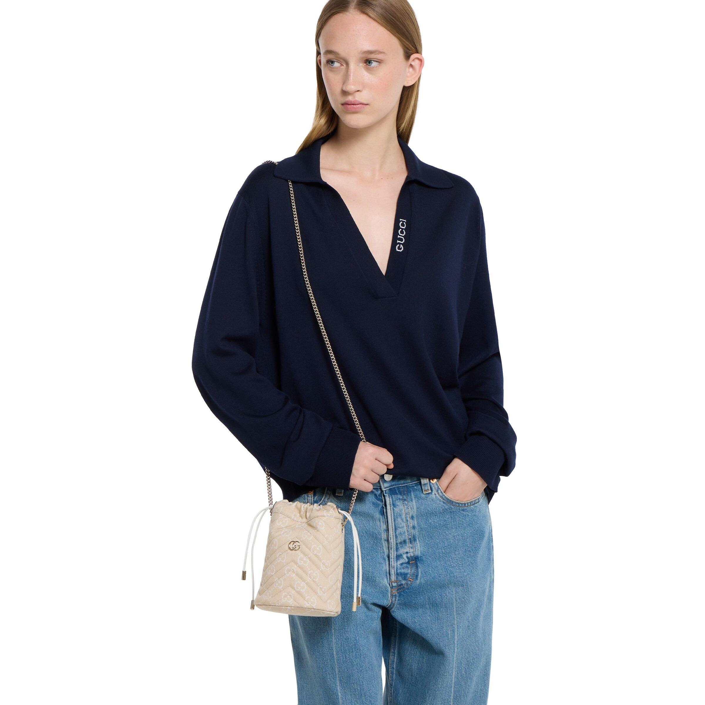 GG Marmont small bucket bag - 3