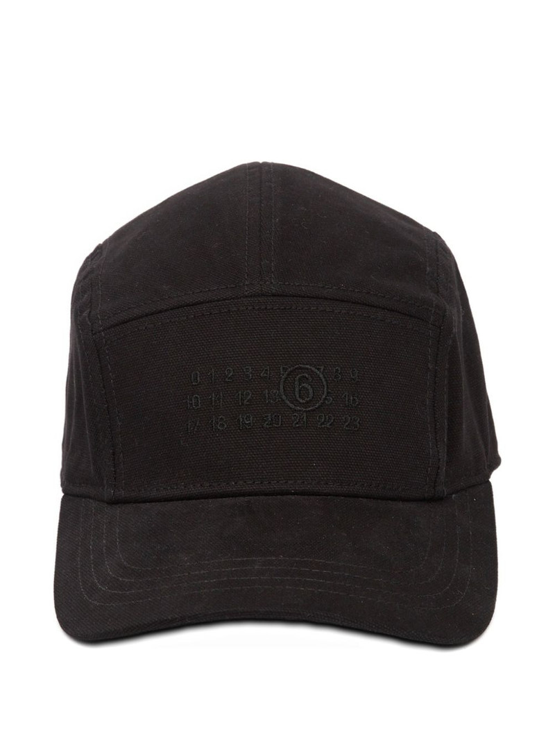 logo-motif cotton baseball cap 1