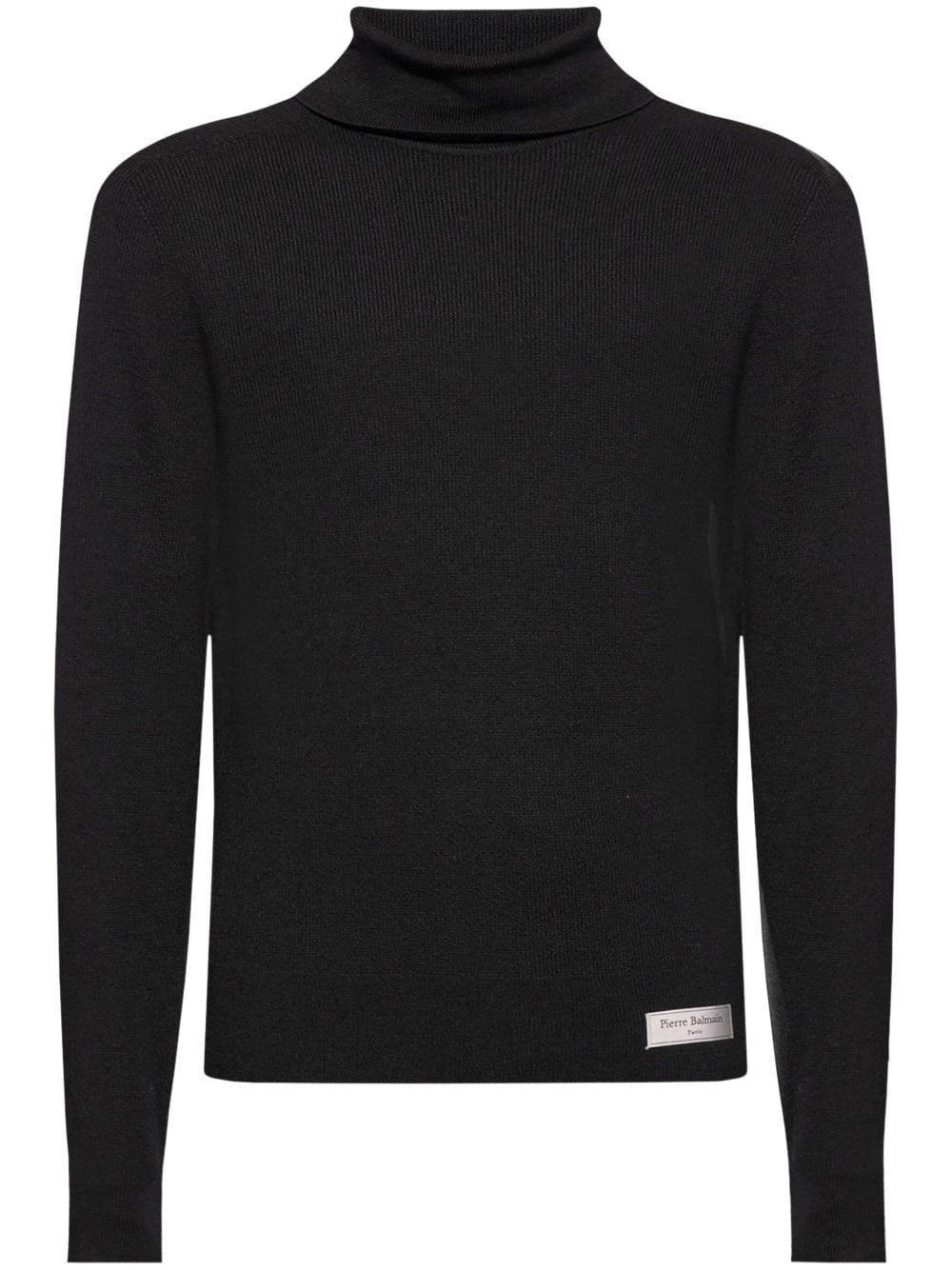 logo-appliquÃ© merino roll-neck jumper - 1