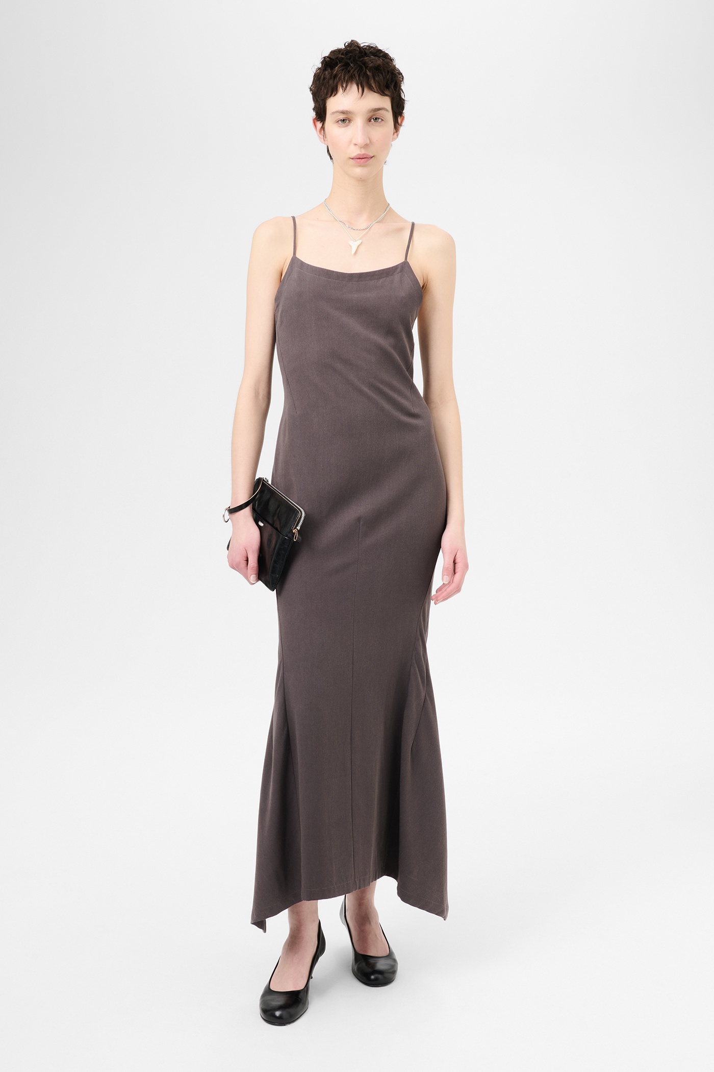 Naiad Dress Chocolate Plum Rustic Lyocell - 2