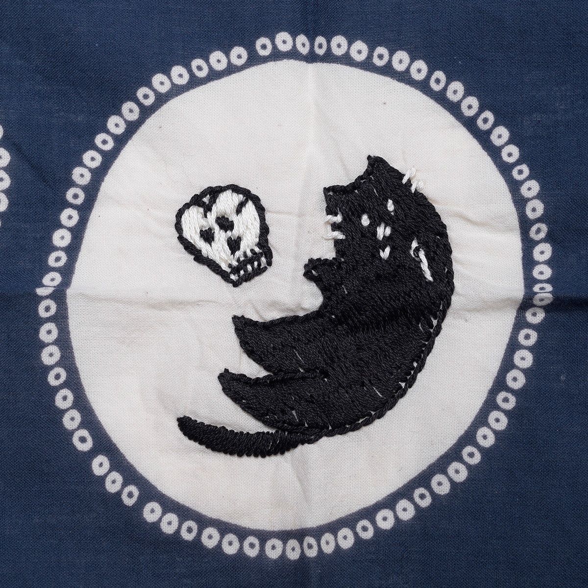 Fastcolor Selvedge Bandana Love Cat Embroidery - 3