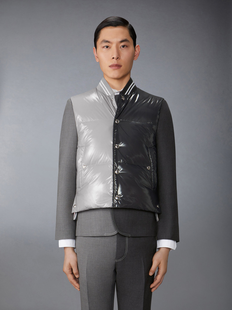 Thom Browne Funmix Glossy Tech Down Fill Vest outlook