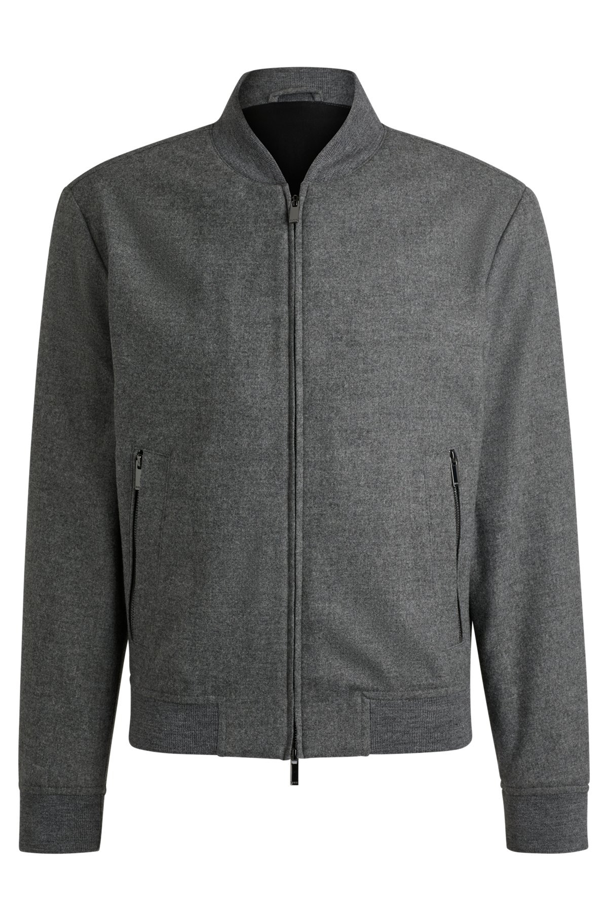 SLIM-FIT JACKET WITH TWO-WAY FRONT ZIP - 1