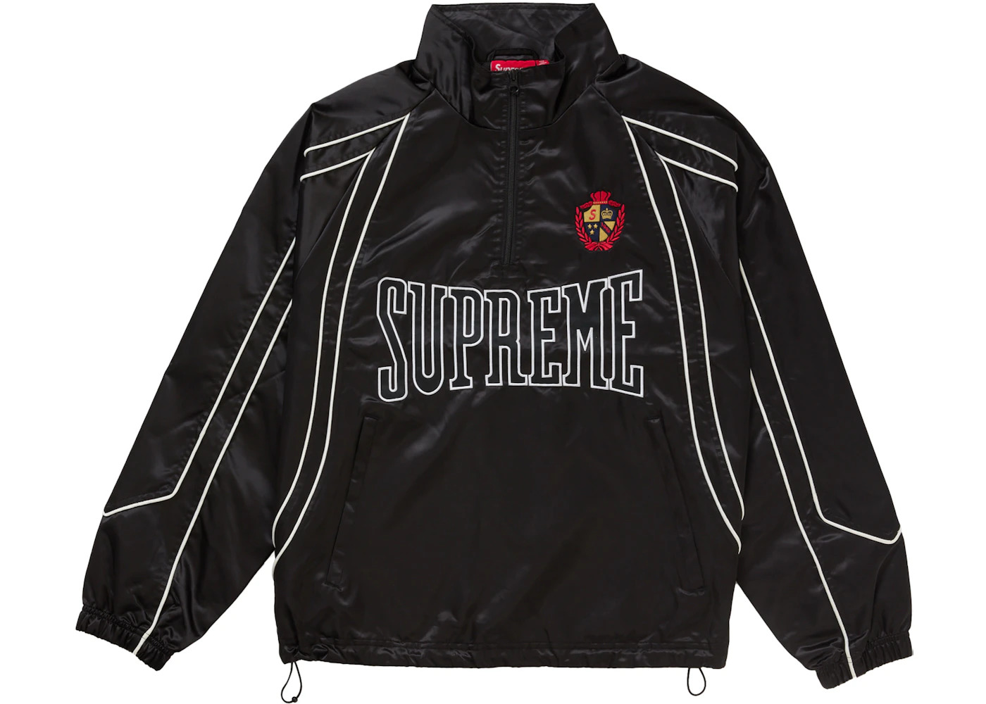 Supreme Satin Piping Pullover Black - 1