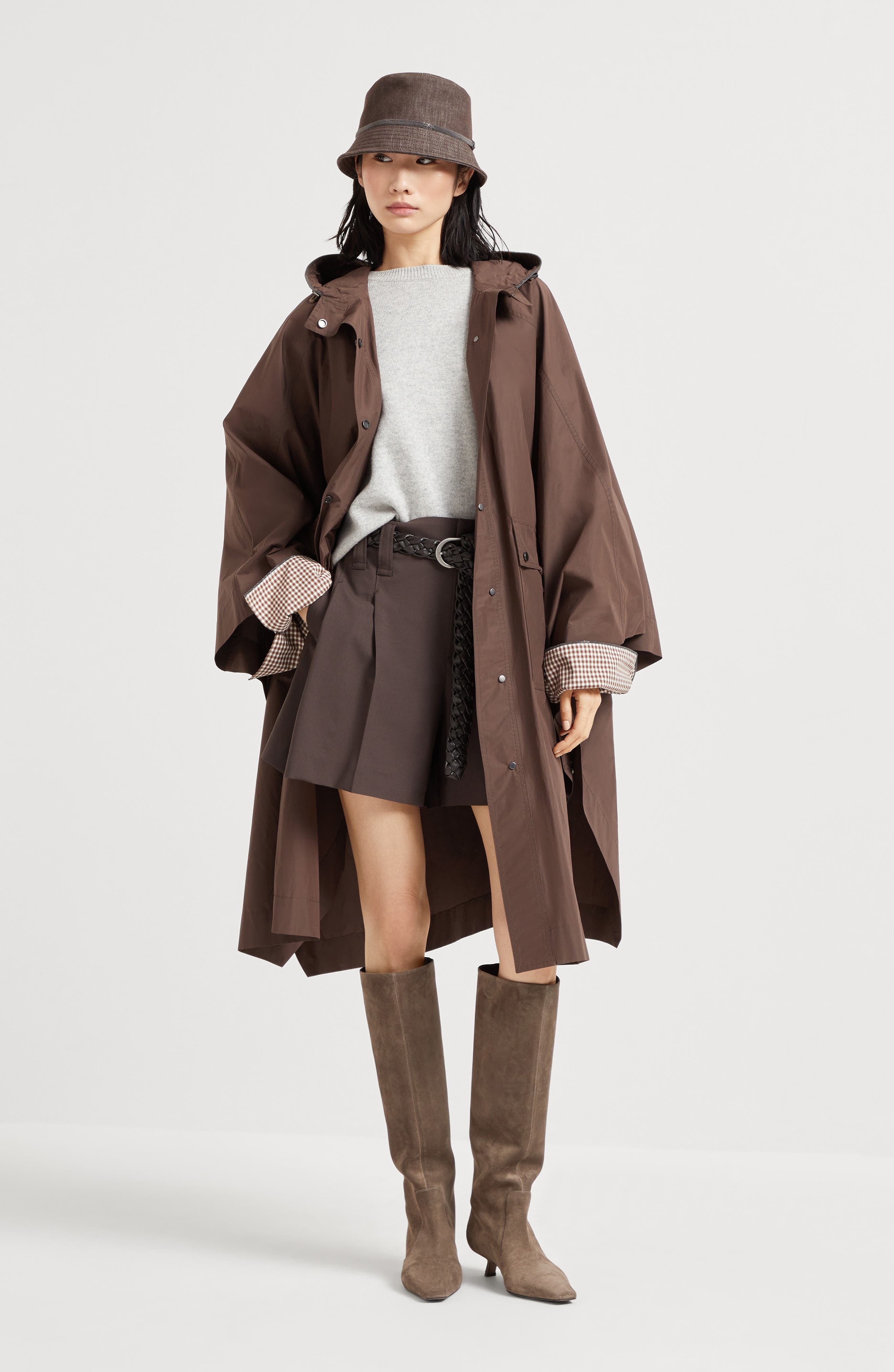Brunello Cucinelli Formal shorts with monili in Cocoa at Nordstrom - 5