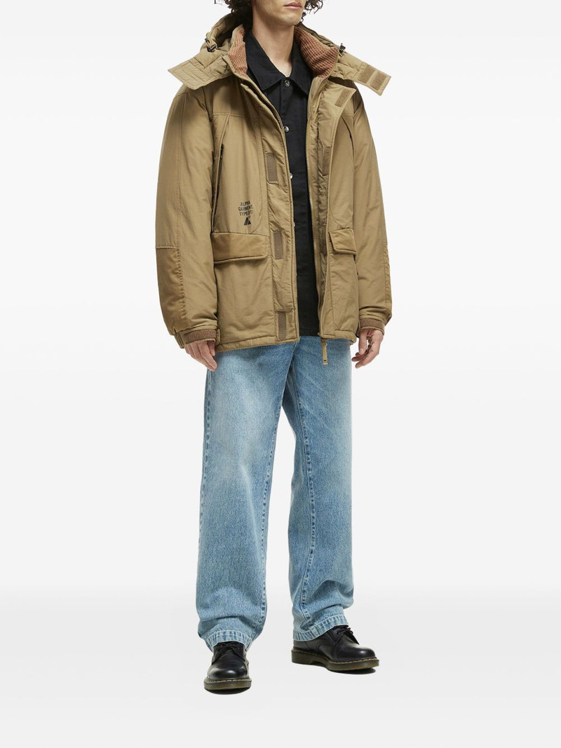 ALPHA INDUSTRIES hooded flap-pocket jacket outlook