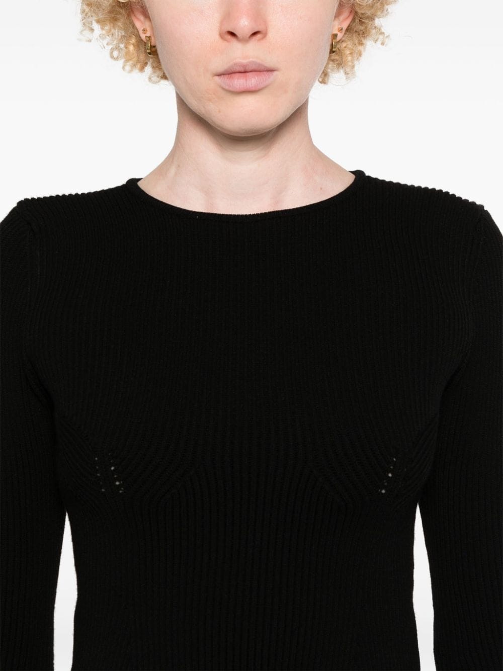 Tシャツ・カットソー MAGDA BUTRYM FW24 '07' sweater (308724 BLACK) MAGDA BUTRYM '07' sweater | julianfashion | REVERSIBLE