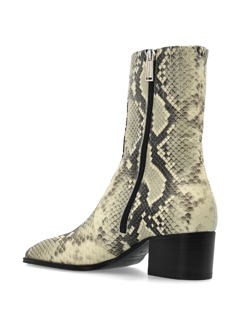 55mm snake-print ankle boots - 3