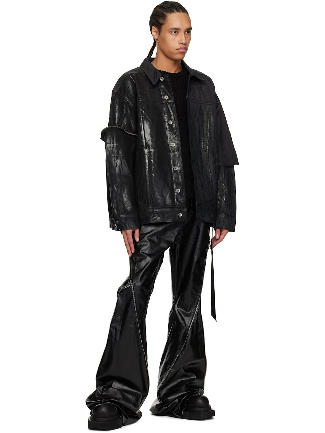 Black Hollywood Jumbo Worker Denim Jacket - 4