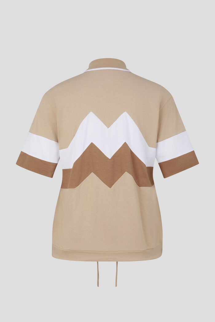 Anabel Polo shirt in Beige/Camel/White - 5