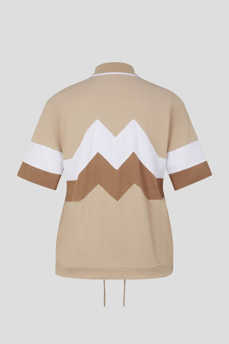 BOGNER Anabel Polo shirt in Beige/Camel/White outlook