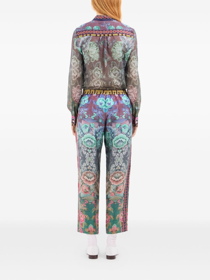 Aloe floral straight-leg trousers 4