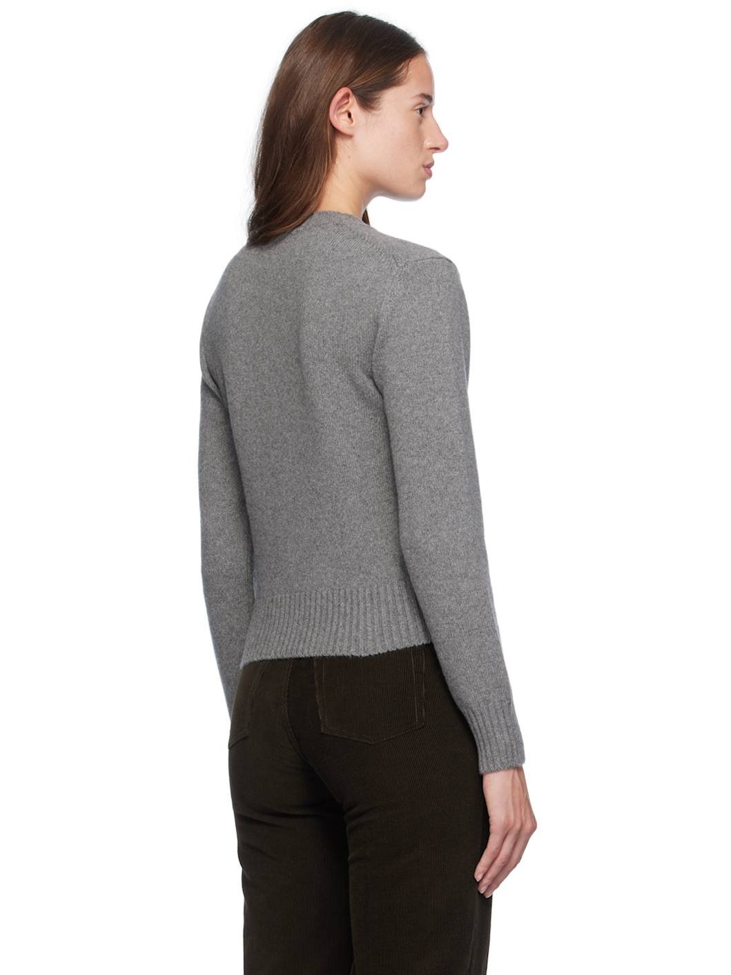 Gray Cashmere Ami de Cœur Sweater - 3