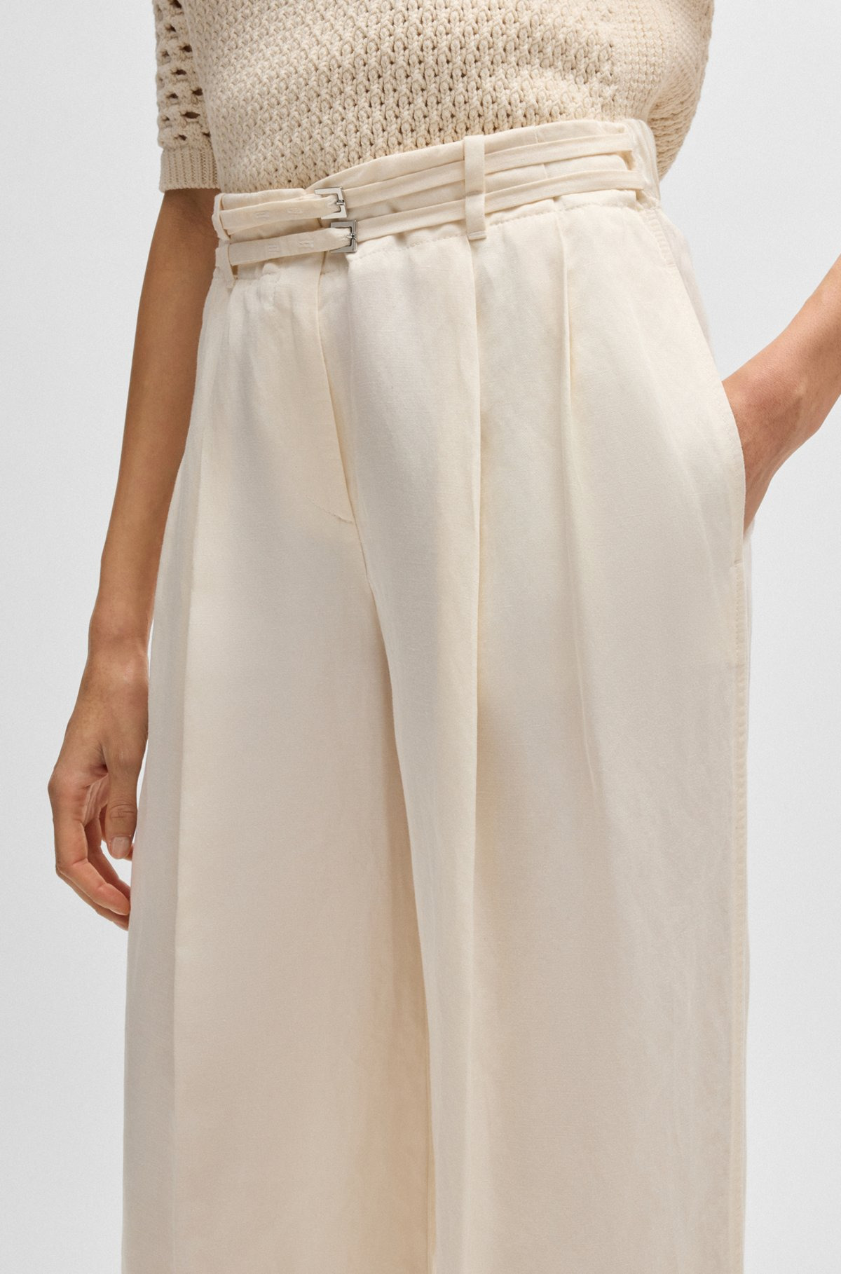 RELAXED-FIT TROUSERS WITH WIDE LEG - 5
