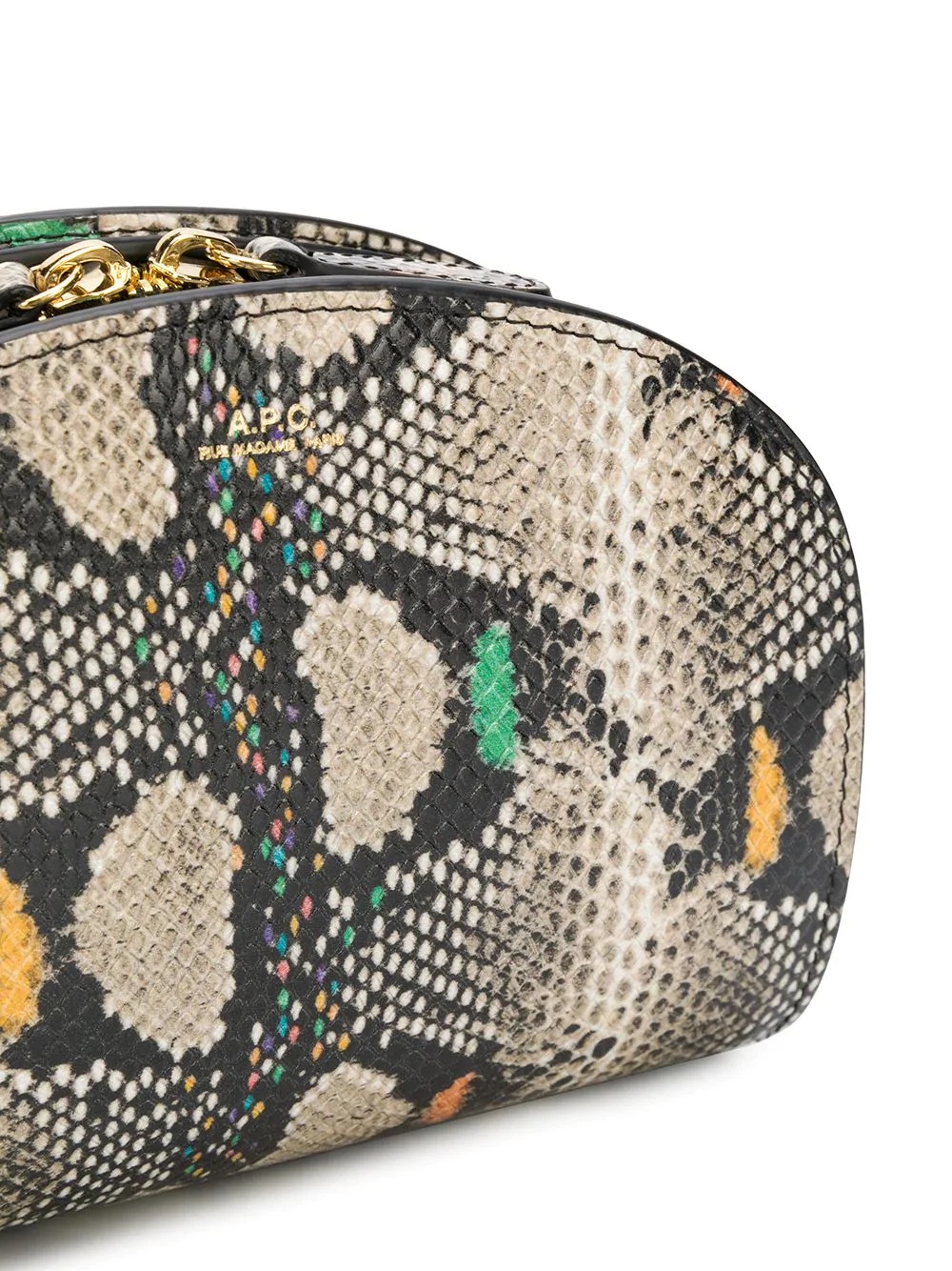 Demi-Lune Mini snake-effect bag - 4