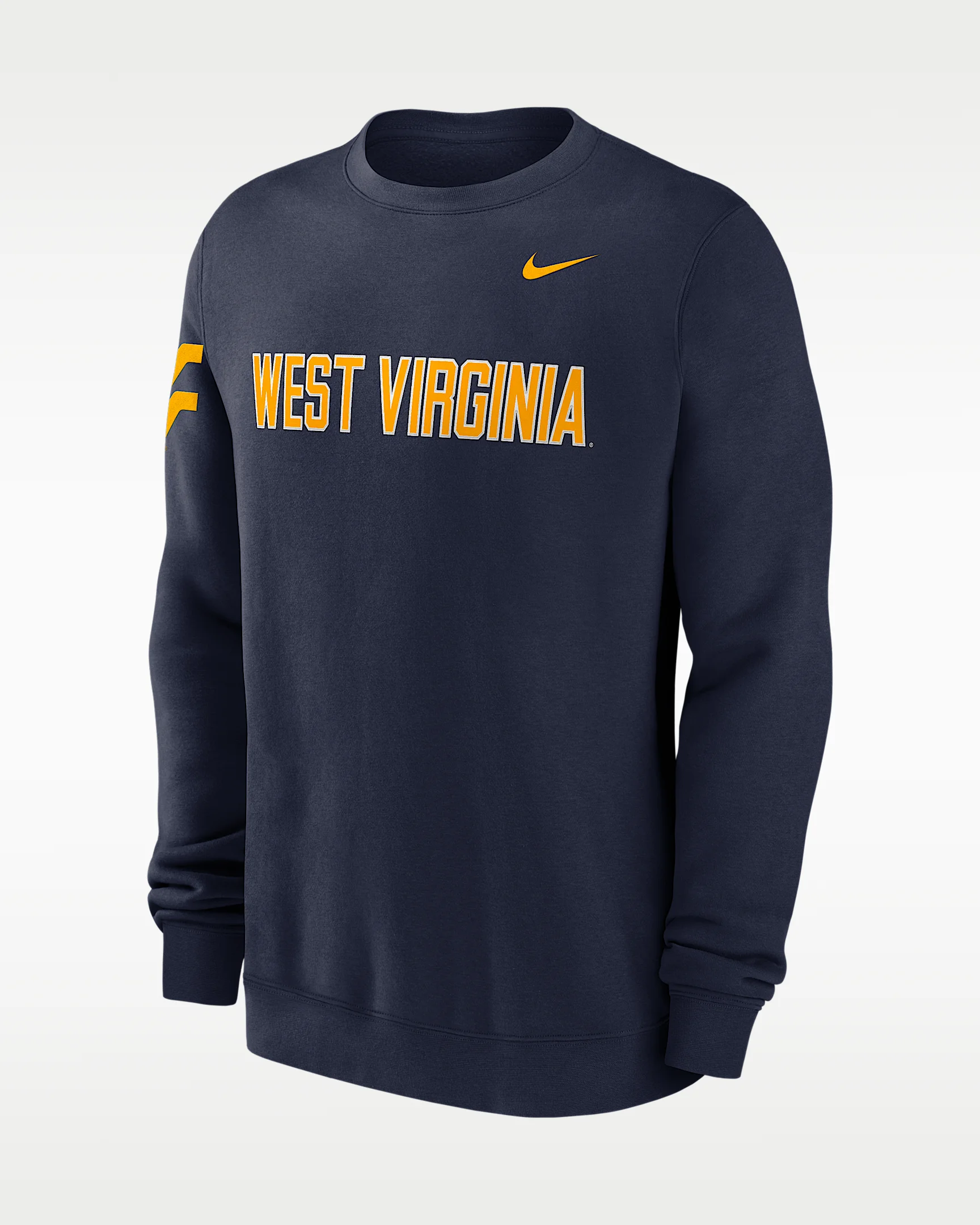 West Virginia Sideline Club Men's Nike College Pullover Crew - 1