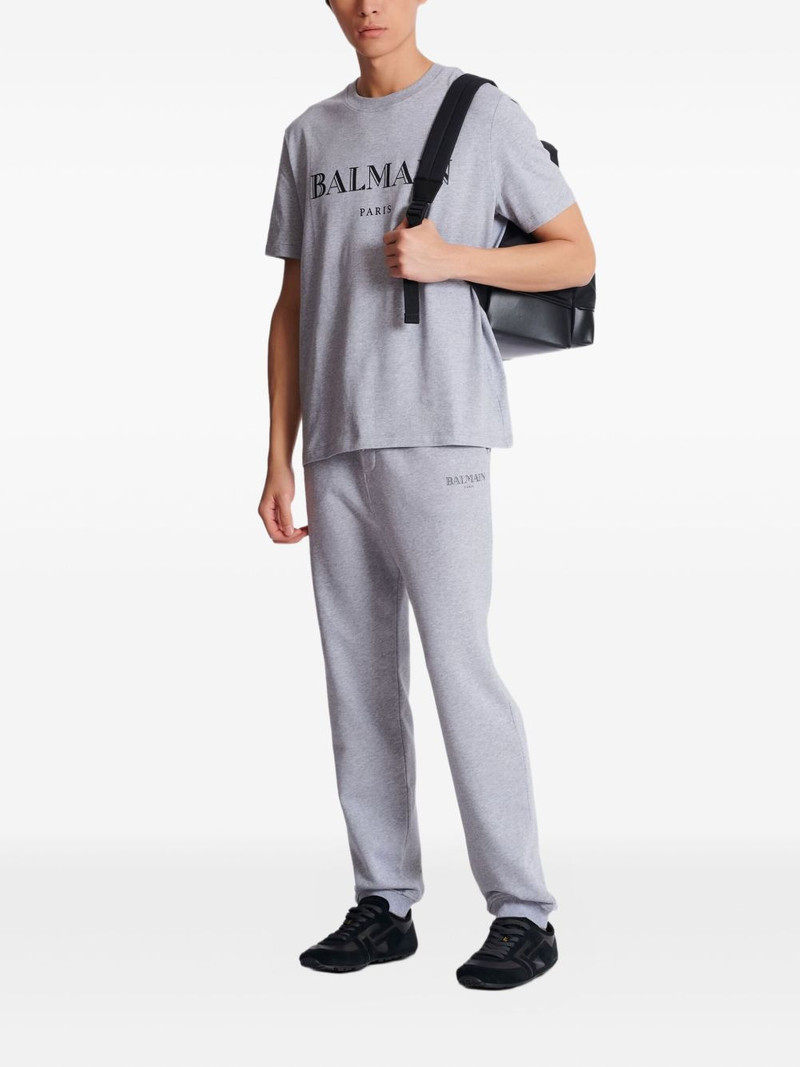 Balmain logo-print drawstring track pants outlook