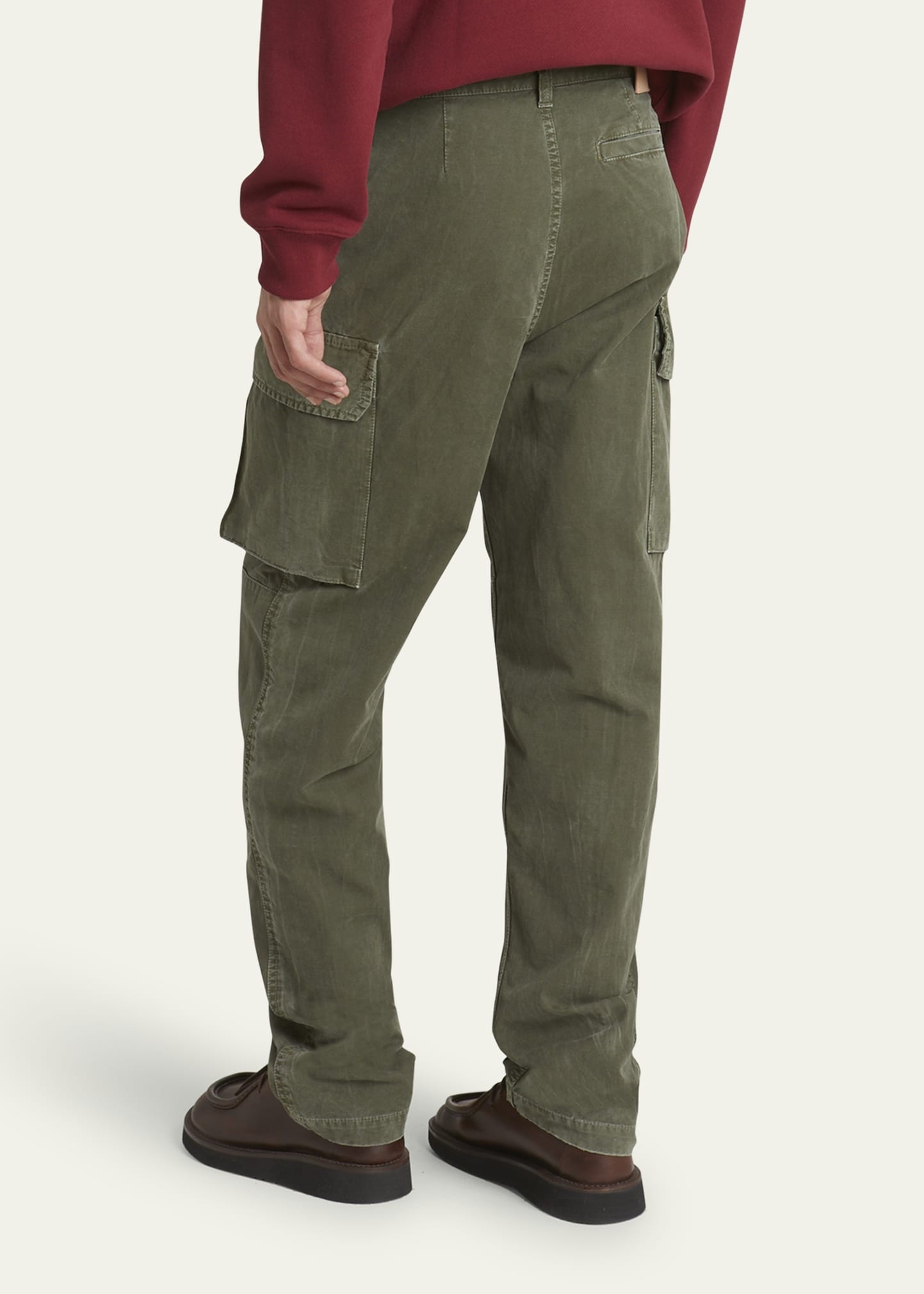 Men's Washed Canvas Cargo Trousers - 3