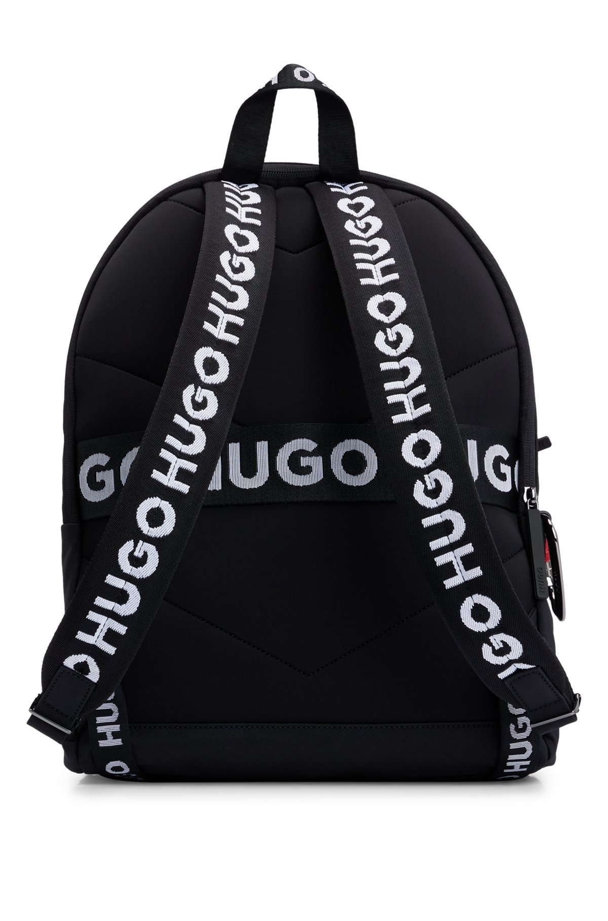WRINKLE-EFFECT NYLON BACKPACK WITH LOGO STRAPS - 2