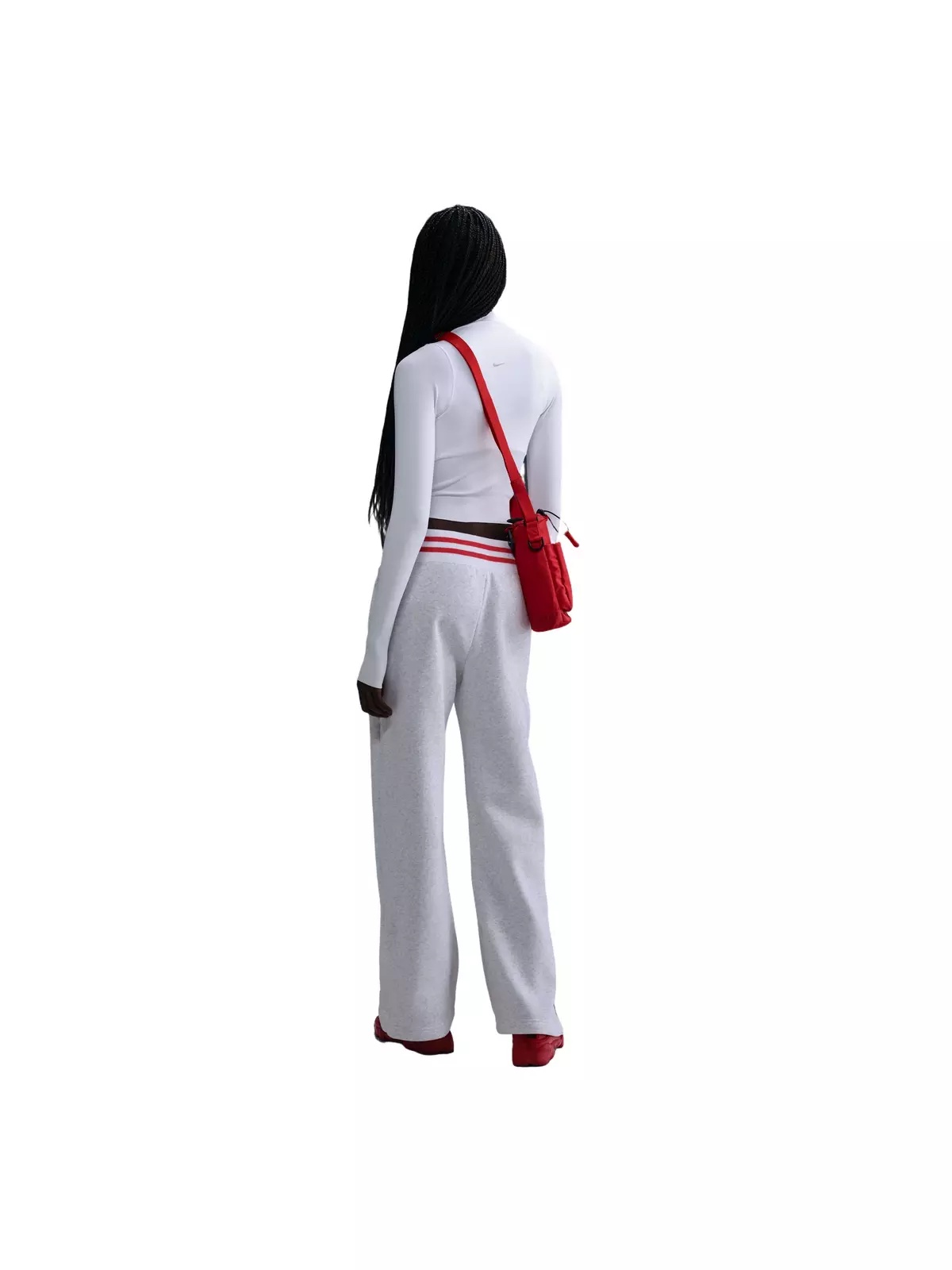 Women's Sportswear Phoenix Fleece Oversized Crewneck Sweat Pants-Birch Heather - 4