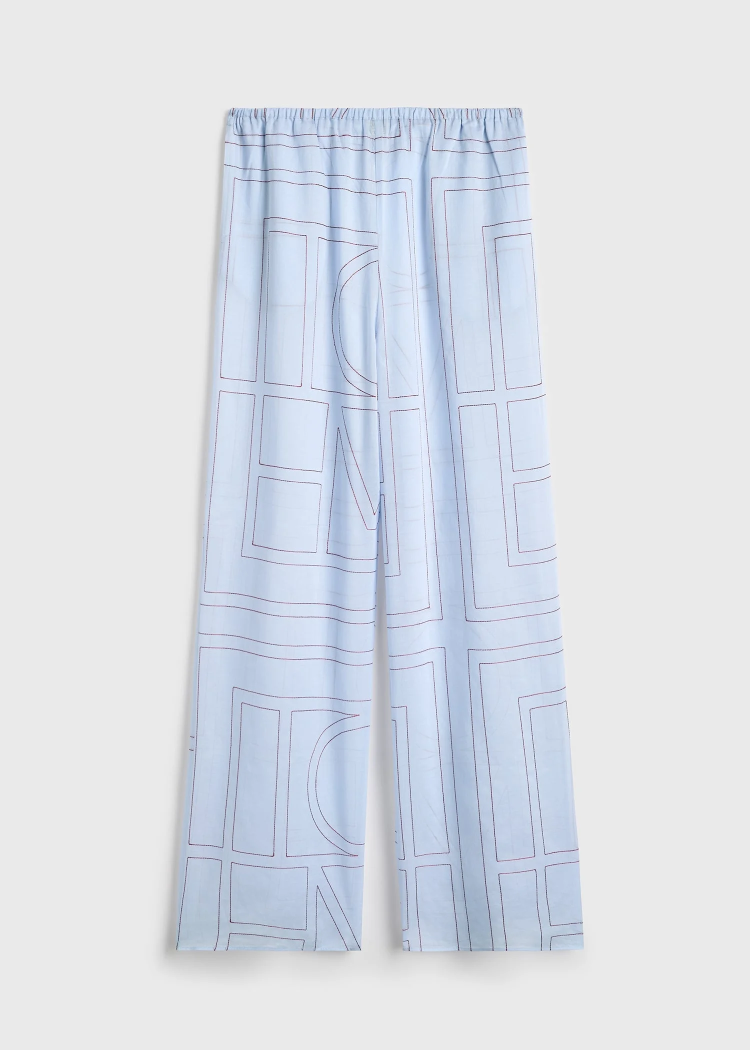 Monogram cotton-blend pj bottoms sky - 1