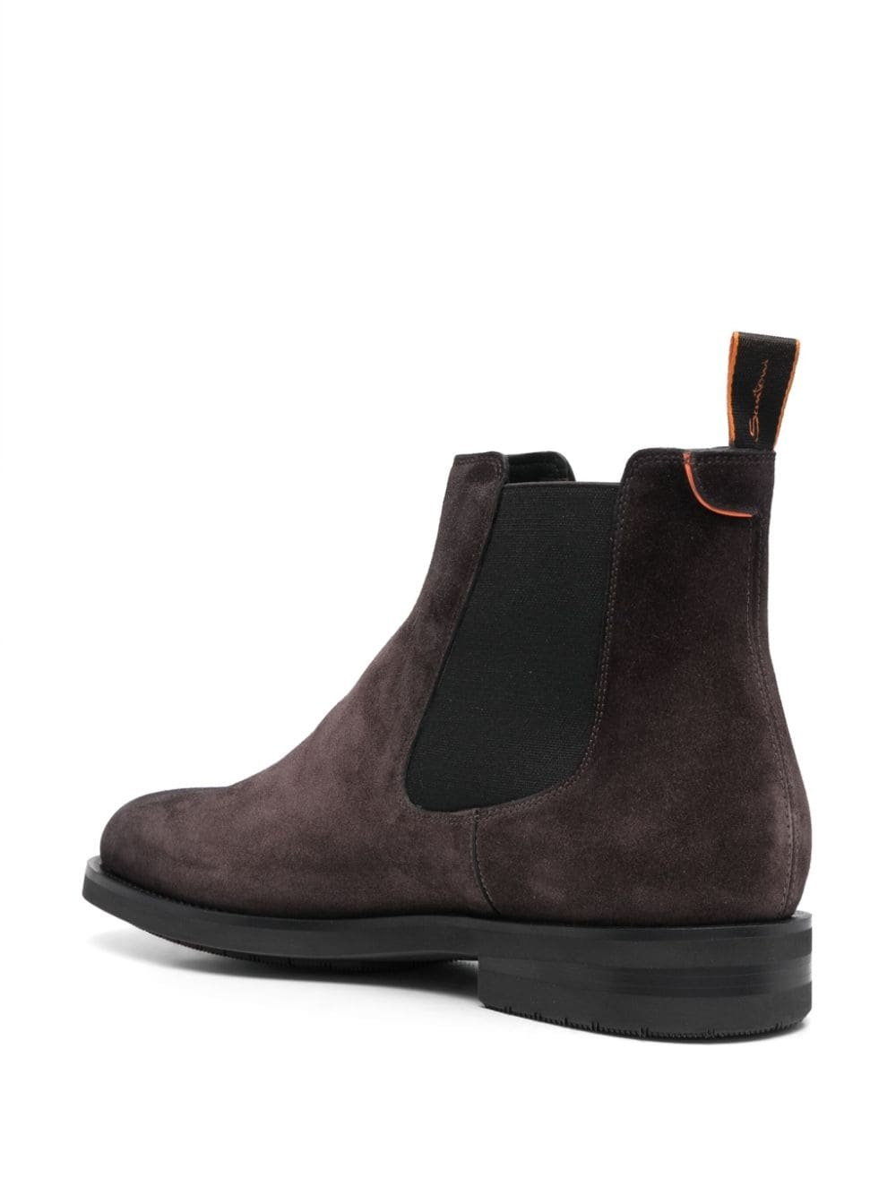 round-toe suede ankle boots - 3