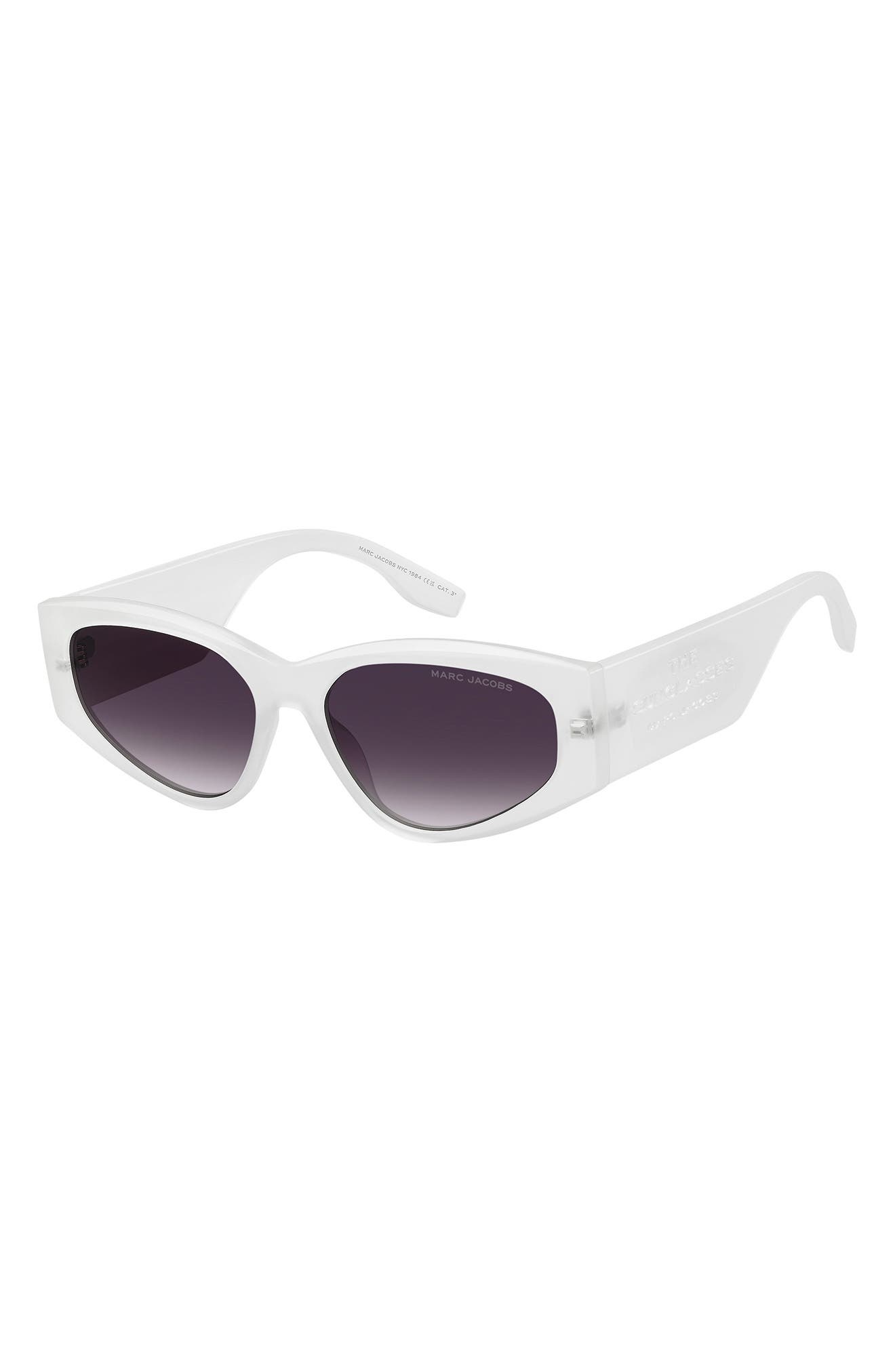 Marc Jacobs 56mm Gradient Cat Eye Sunglasses in Matte Crystal at Nordstrom - 2