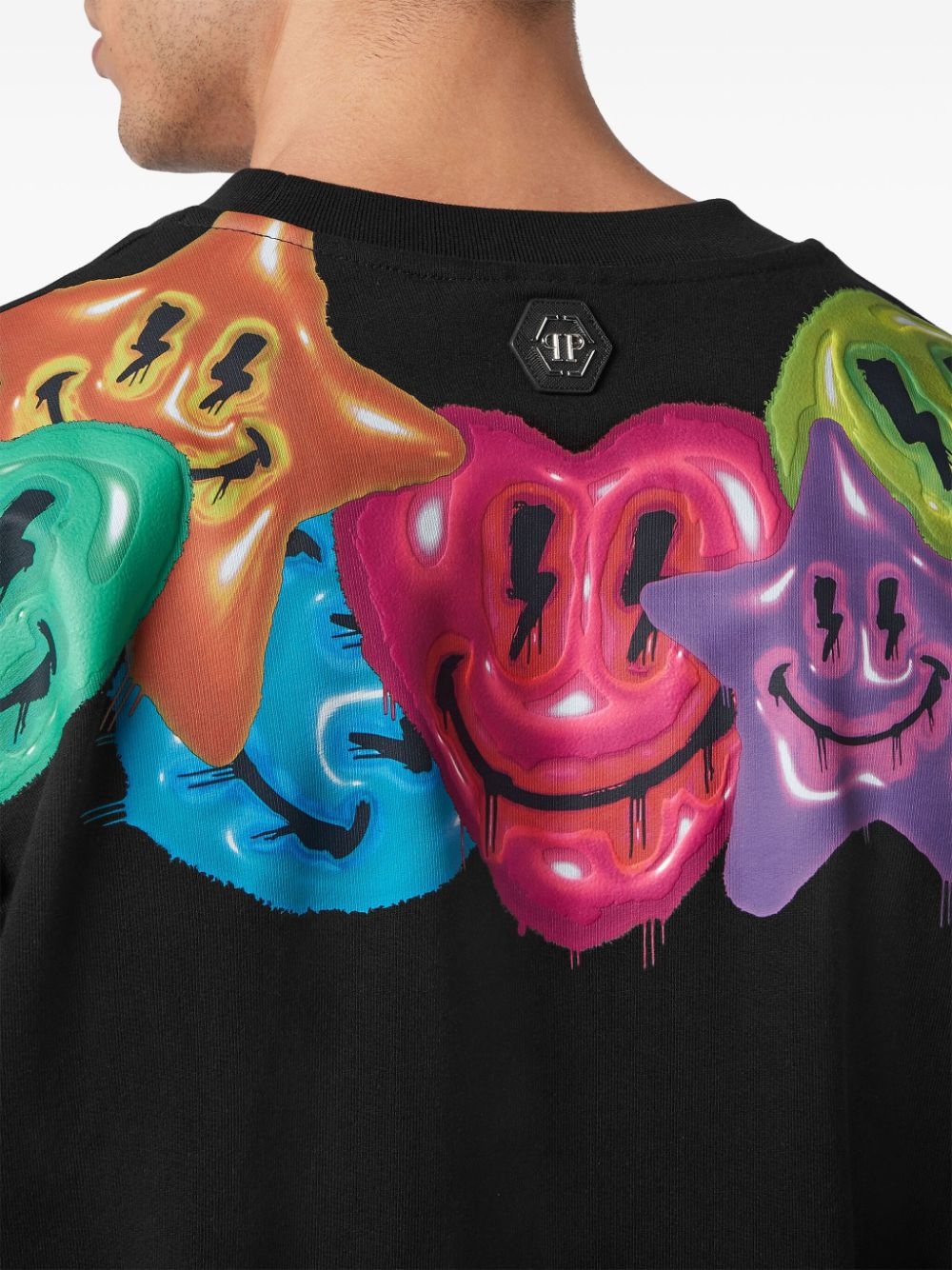 smiley face-print sweatshirt - 6