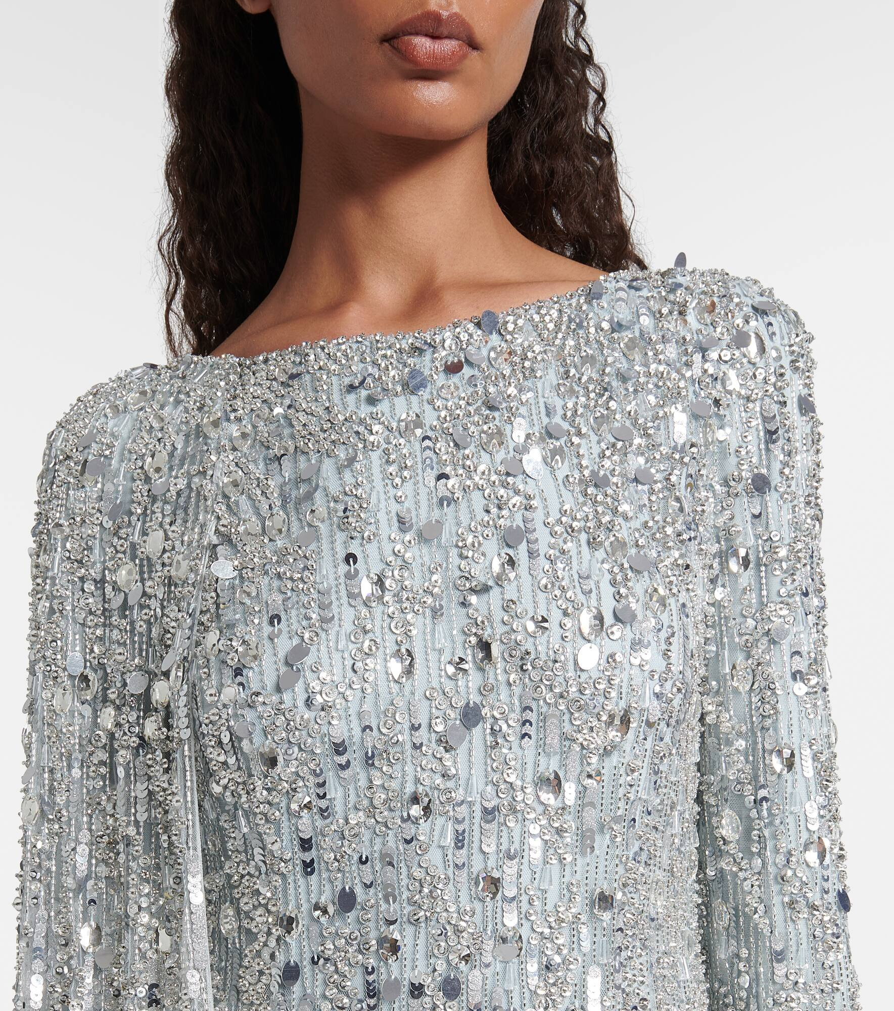 Pauline embellished caped gown - 4