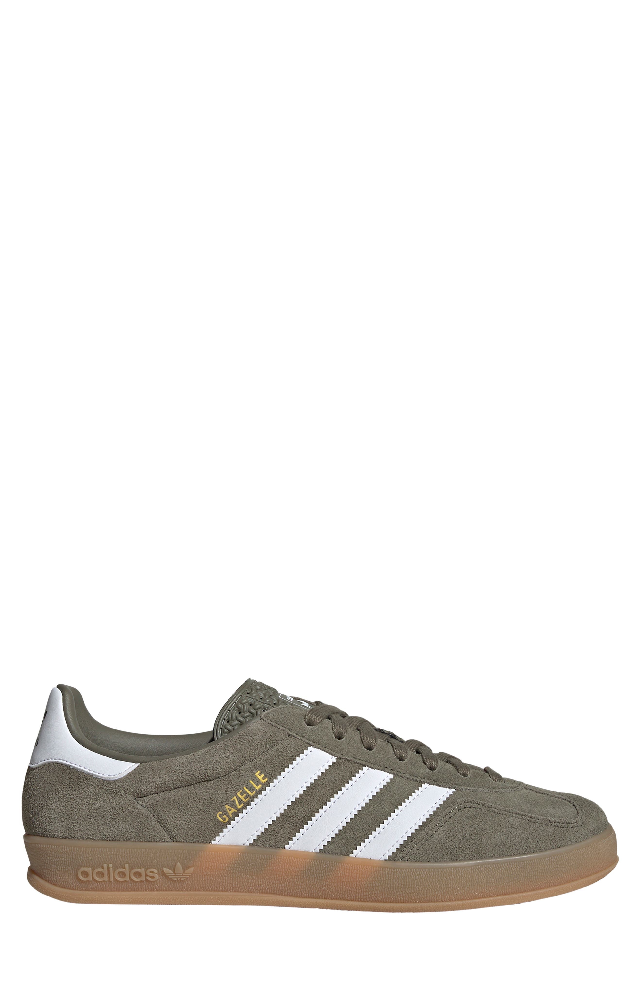 adidas Gazelle Sneaker in Olive/White/Gold Metallic at Nordstrom - 3