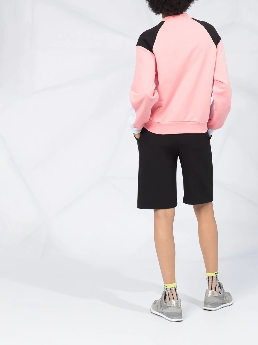 logo-print colour-block sweatshirt - 4