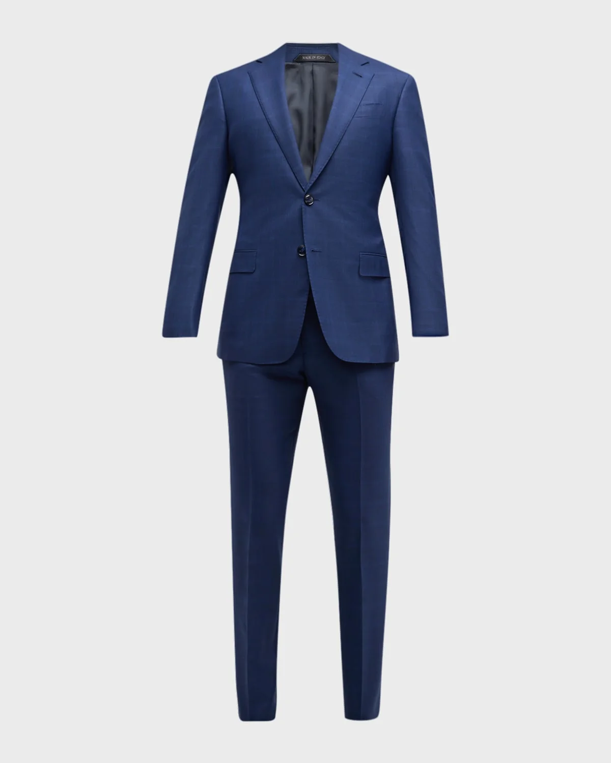 Men's Wool-Silk Windowpane Classic Fit Suit - 1