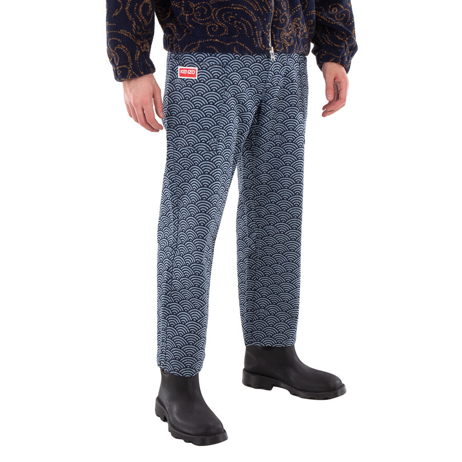 Kenzo Geometric-Pattern Denim Pants - 2