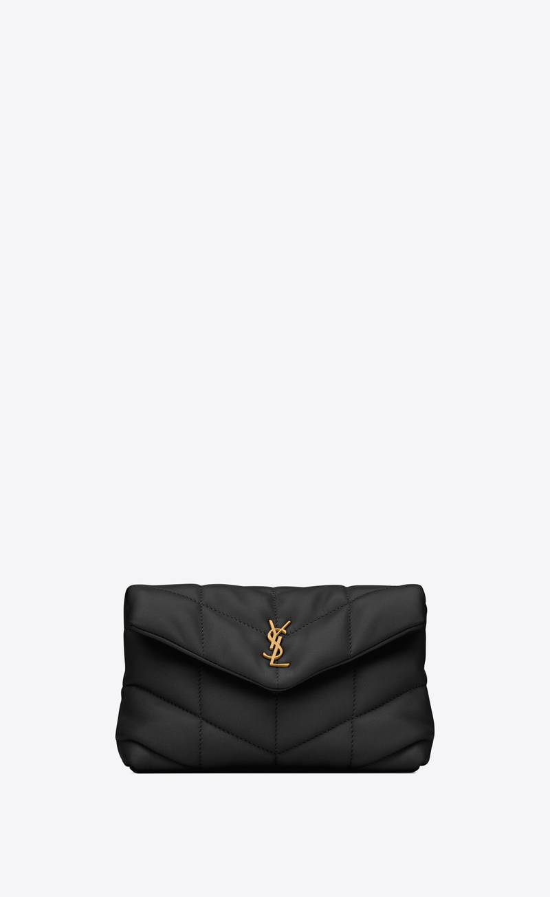 puffer small pouch in quilted lambskin 1