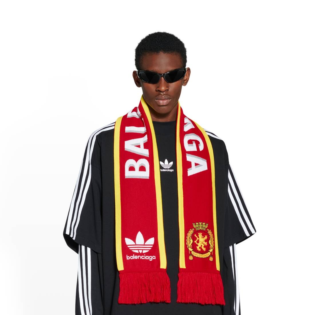 Balenciaga / Adidas Soccer Scarf in Red - 2