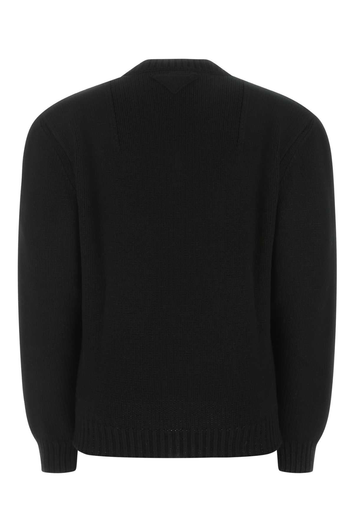 Prada Men Black Wool Sweater - 2