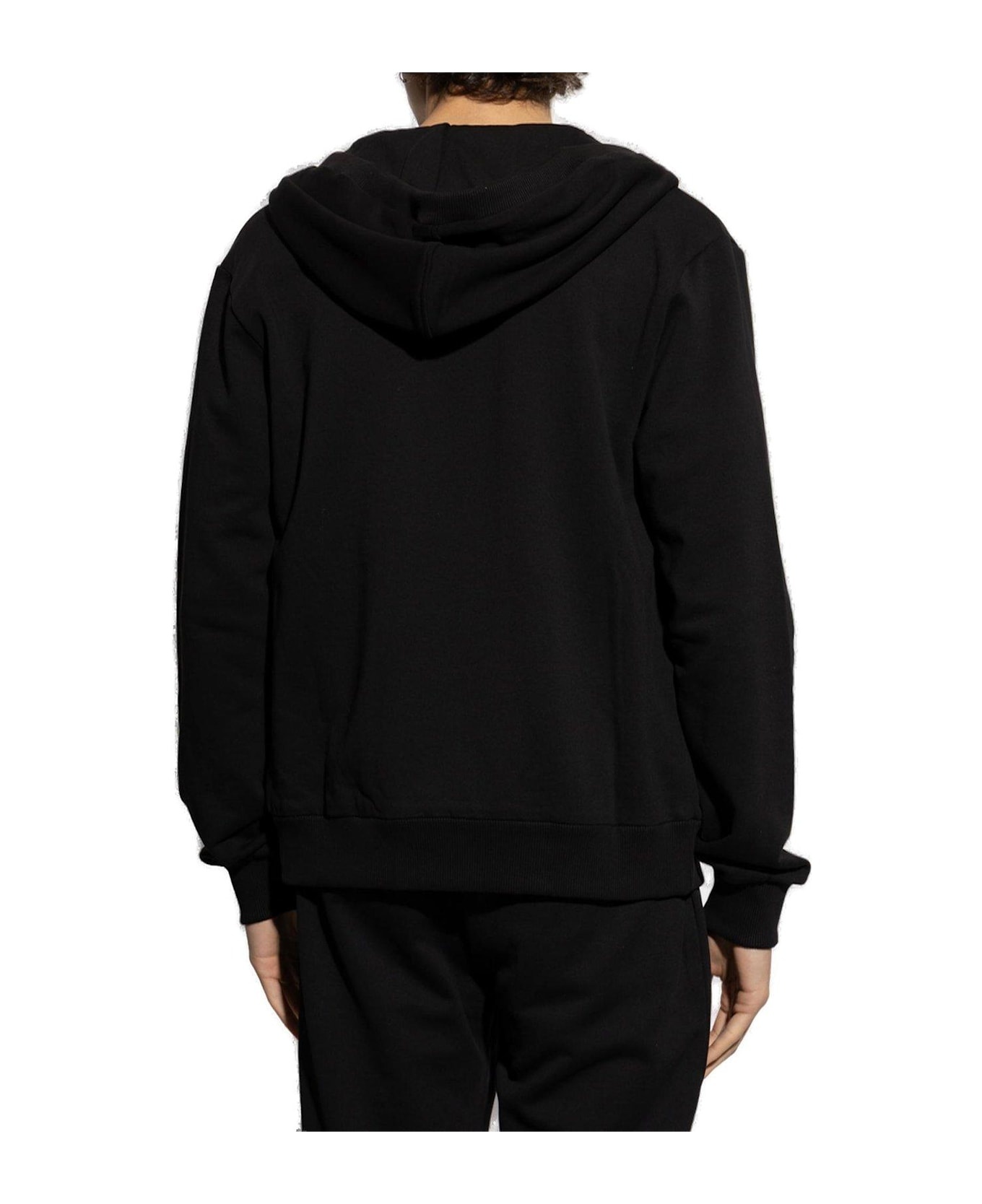 Logo Plaque Jersey Hoodie - 3