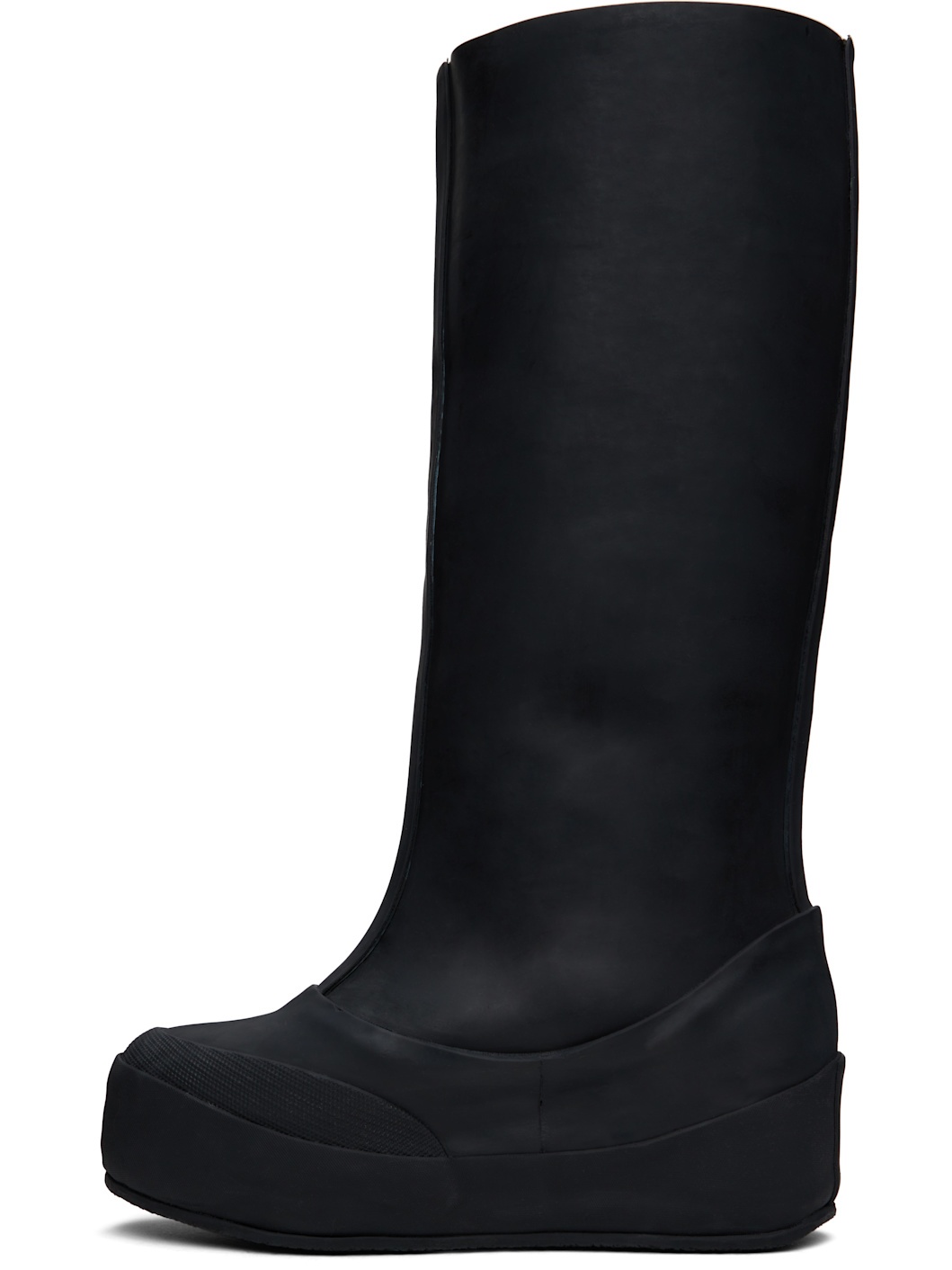 Black Rubber Tall Boots - 3