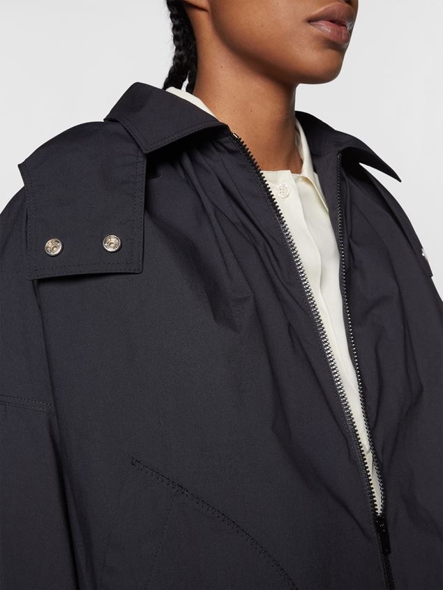 TECHNICAL COTTON JACKET WITH KIMONO SLEEVES AND HOOD - 4