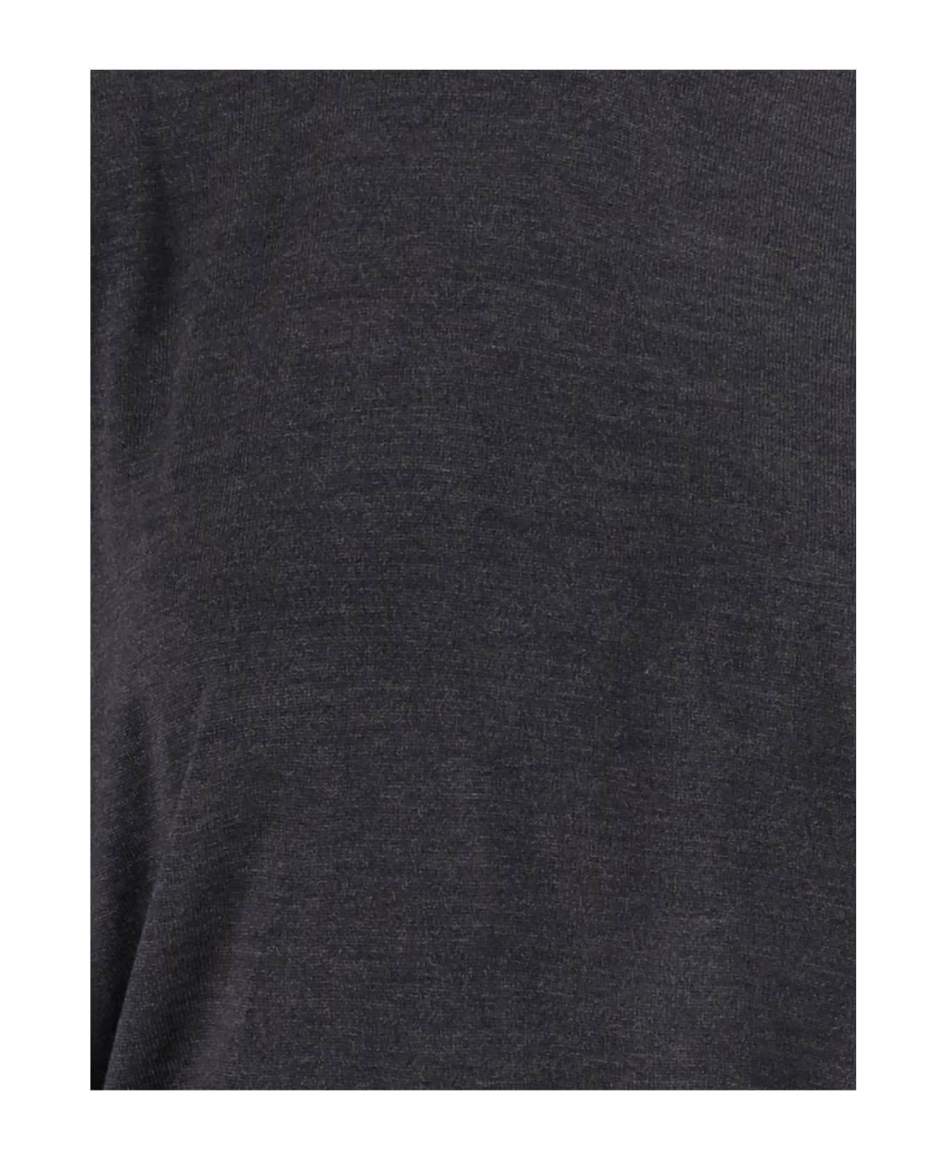 Merino Wool Sweater With Logo Embroidery - 3