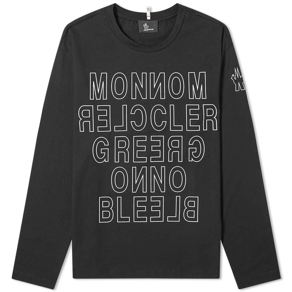 Moncler Grenoble Long Sleeve Reverse Text Logo Tee - 1