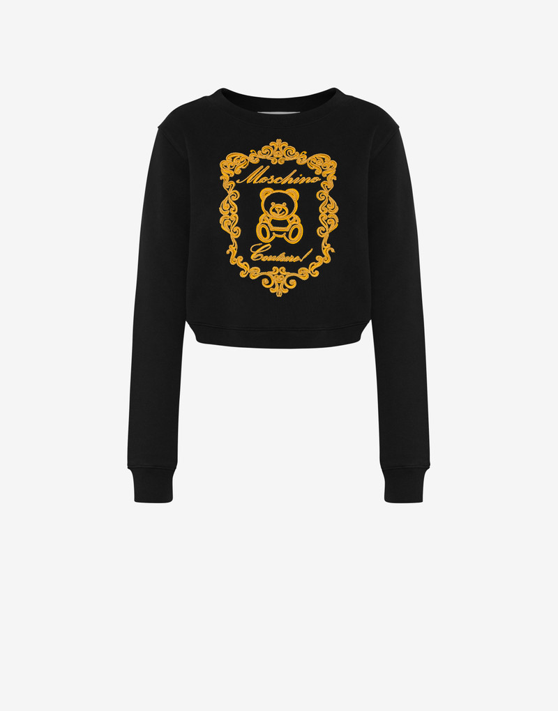 TEDDY EMBROIDERY ORGANIC COTTON SWEATSHIRT 1