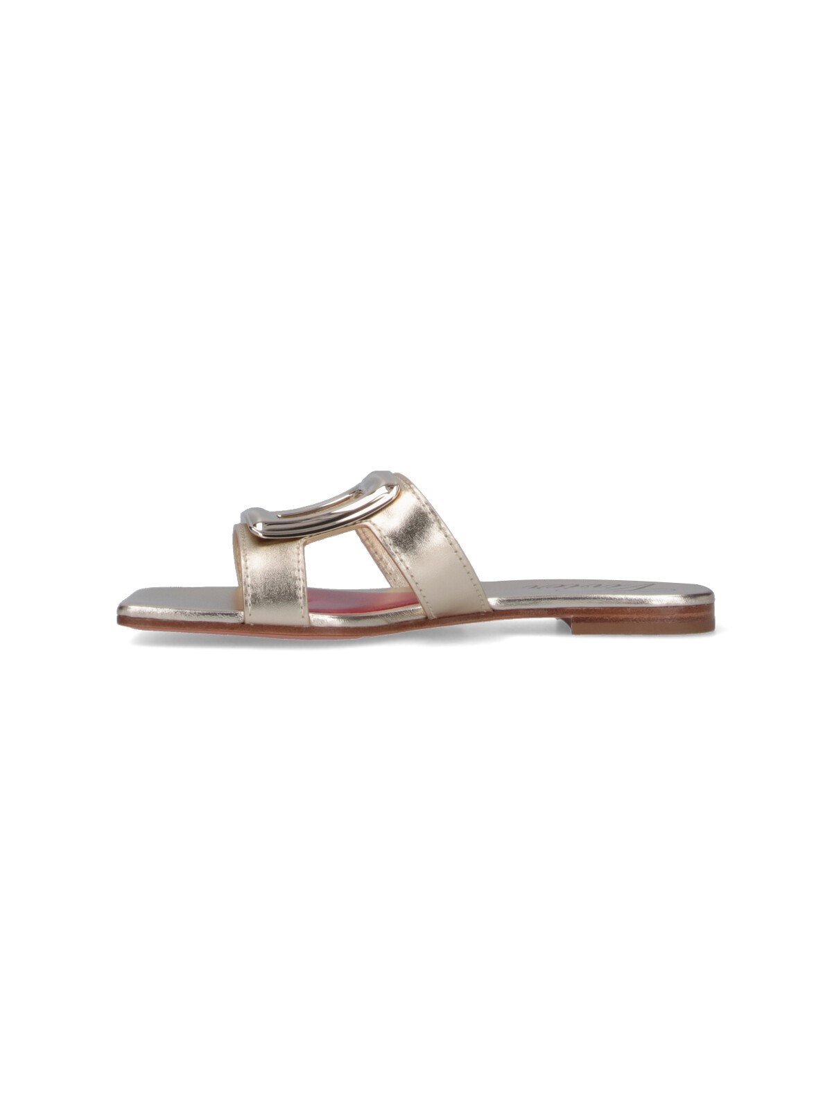 "SQUARED BUCKLE" SLIDE SANDALS - 3