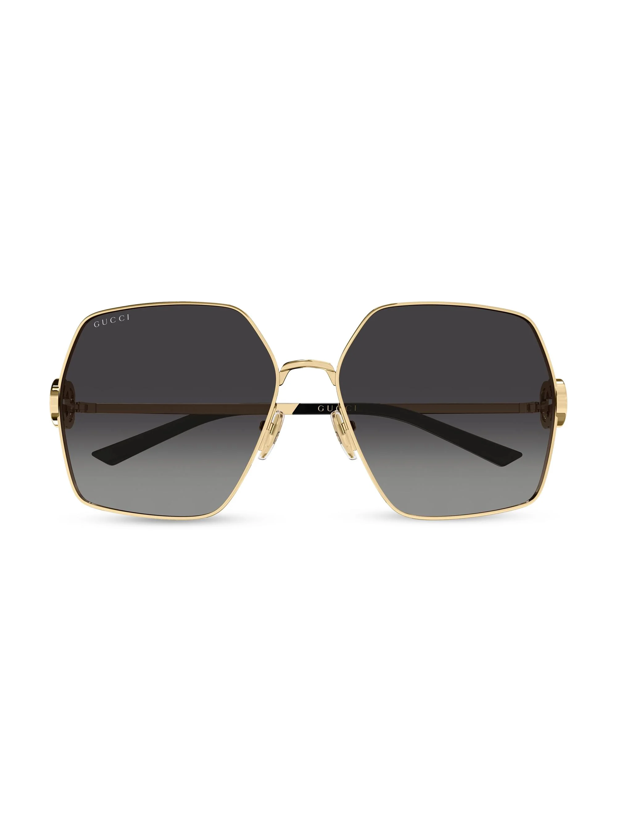 Women's Stuck GG 61MM Oversized Sunglasses - Gold Black - 1
