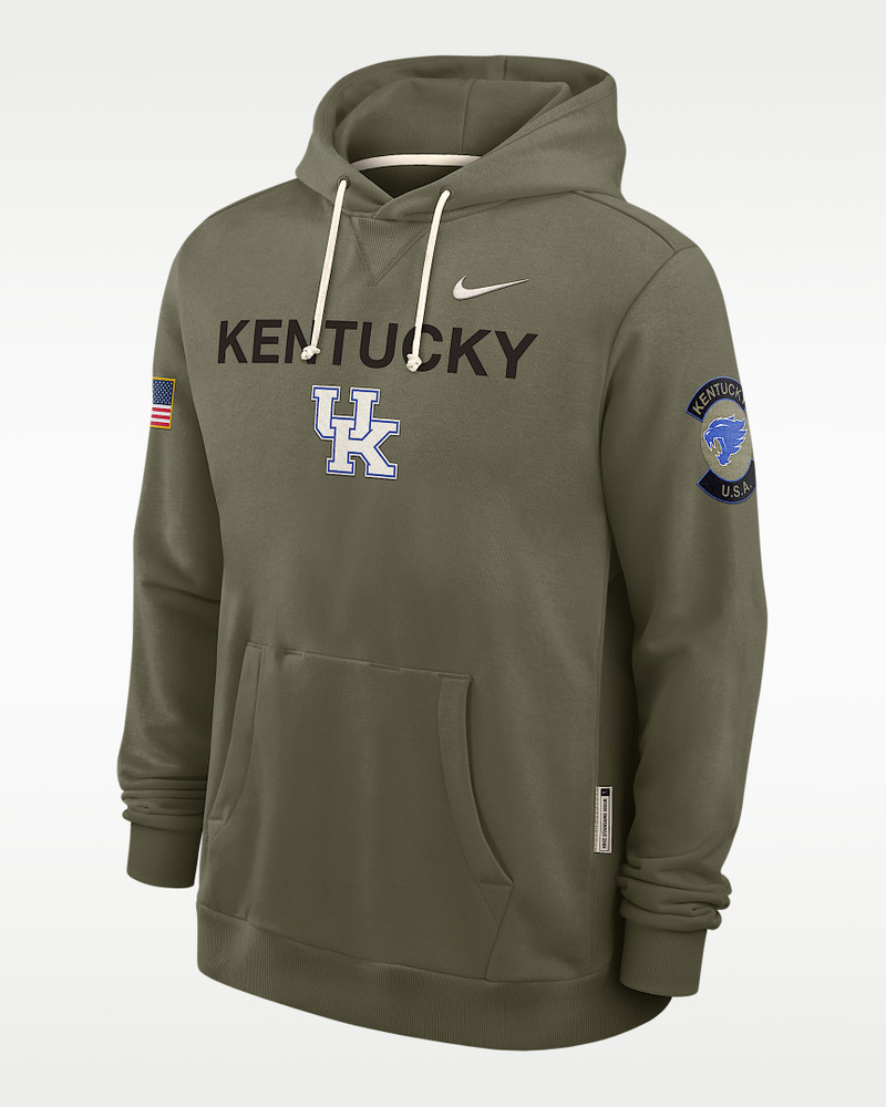 Kentucky 2025 Military Appreciation Men's Nike Dri-FIT College Pullover Hoodie 1